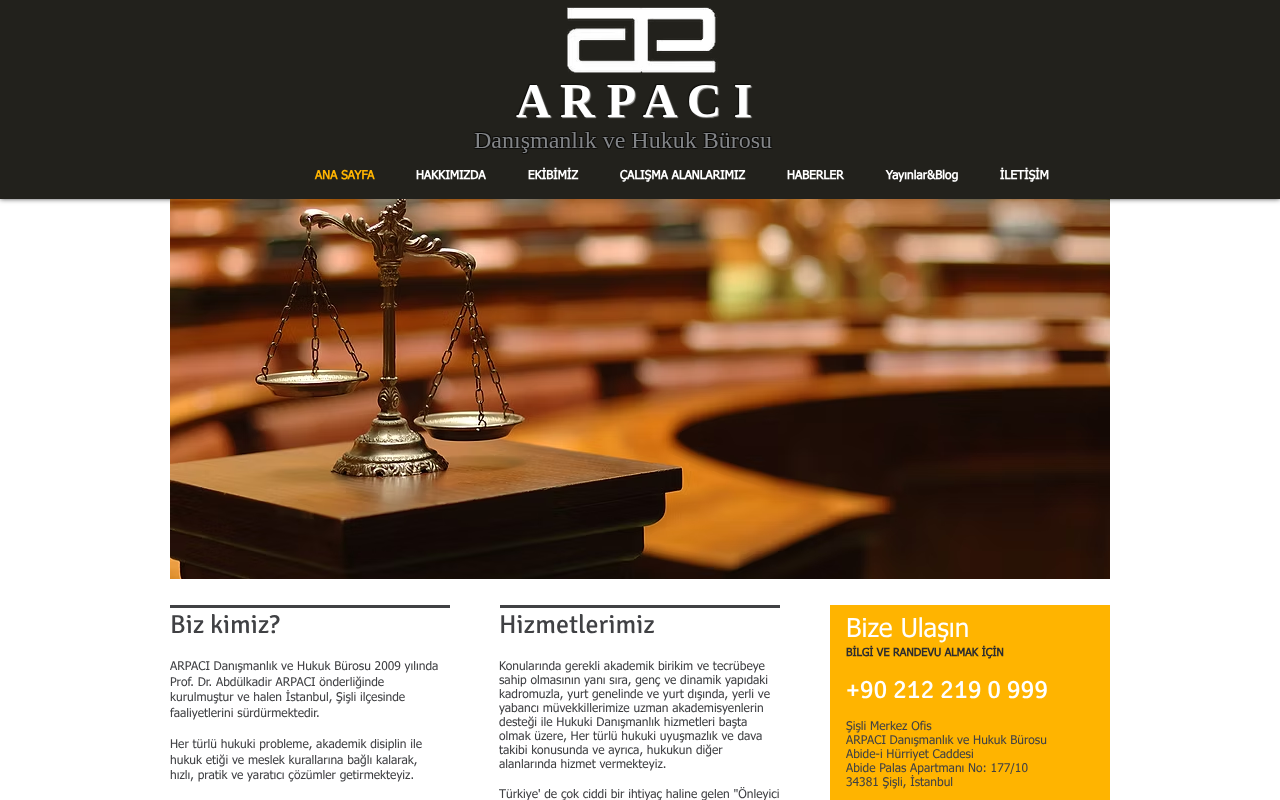 ARPACI Danışmanlık ve Hukuk Bürosu — Site Report