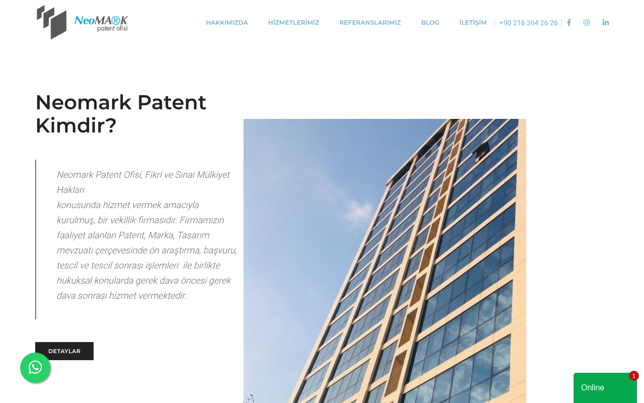 Neomark Patent Marka Tescil ve Patent Hizmetleri Çekmeköy Marka Tescil screenshot