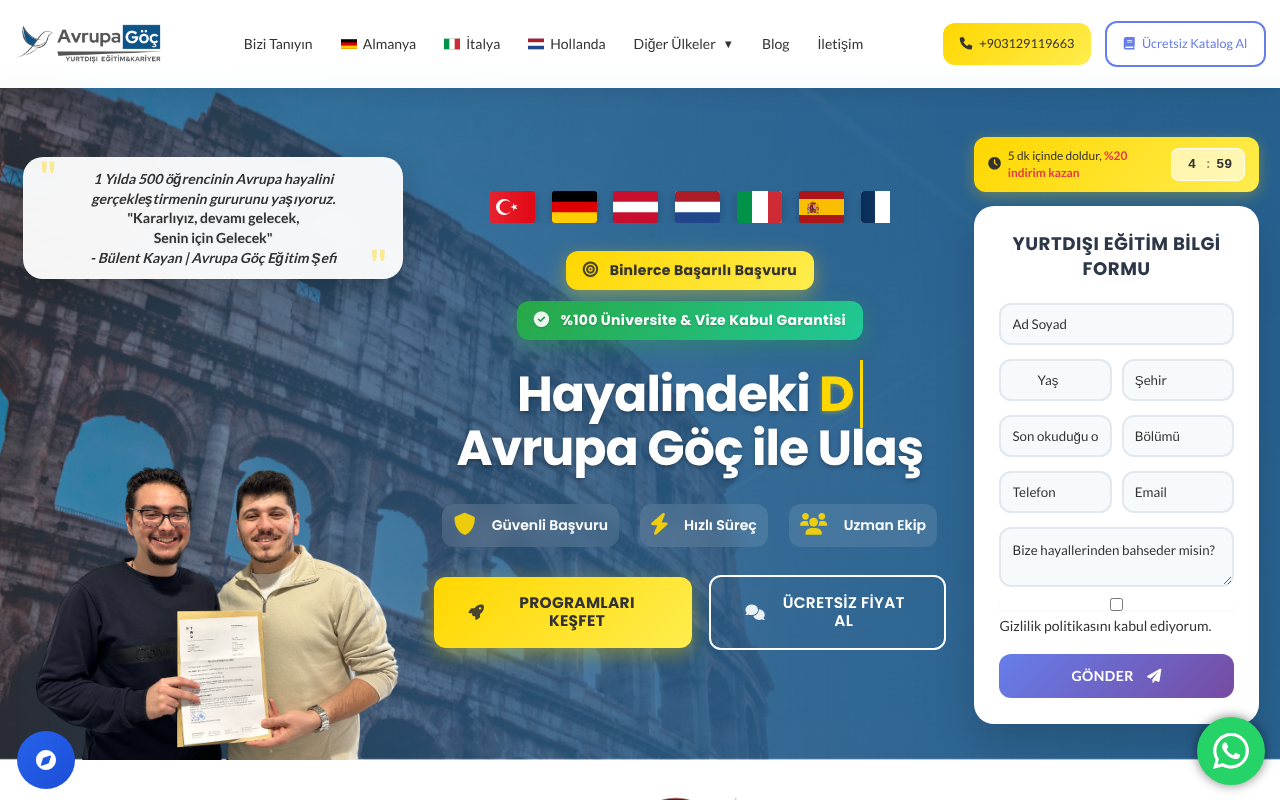 Avrupa Göç Danışmanlık screenshot