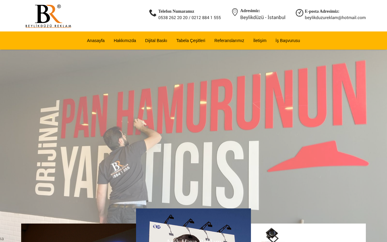 BEYLİKDÜZÜ REKLAM TABELA VE DİJİTAL BASKI MERKEZİ screenshot