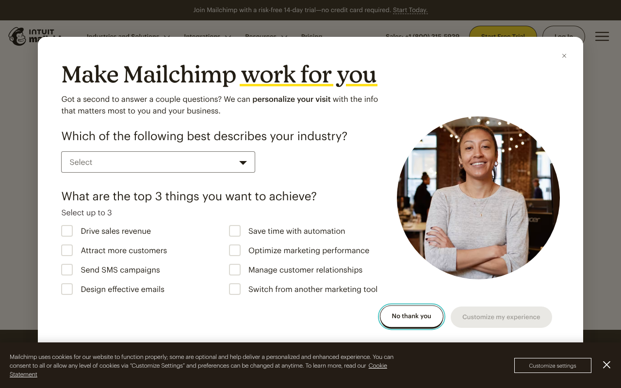 Mailchimp screenshot
