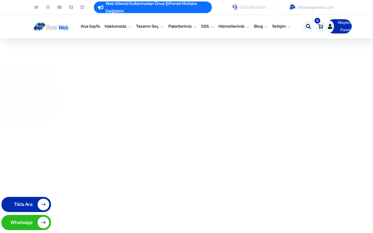 SayarWeb Hazır Web Sitesi screenshot