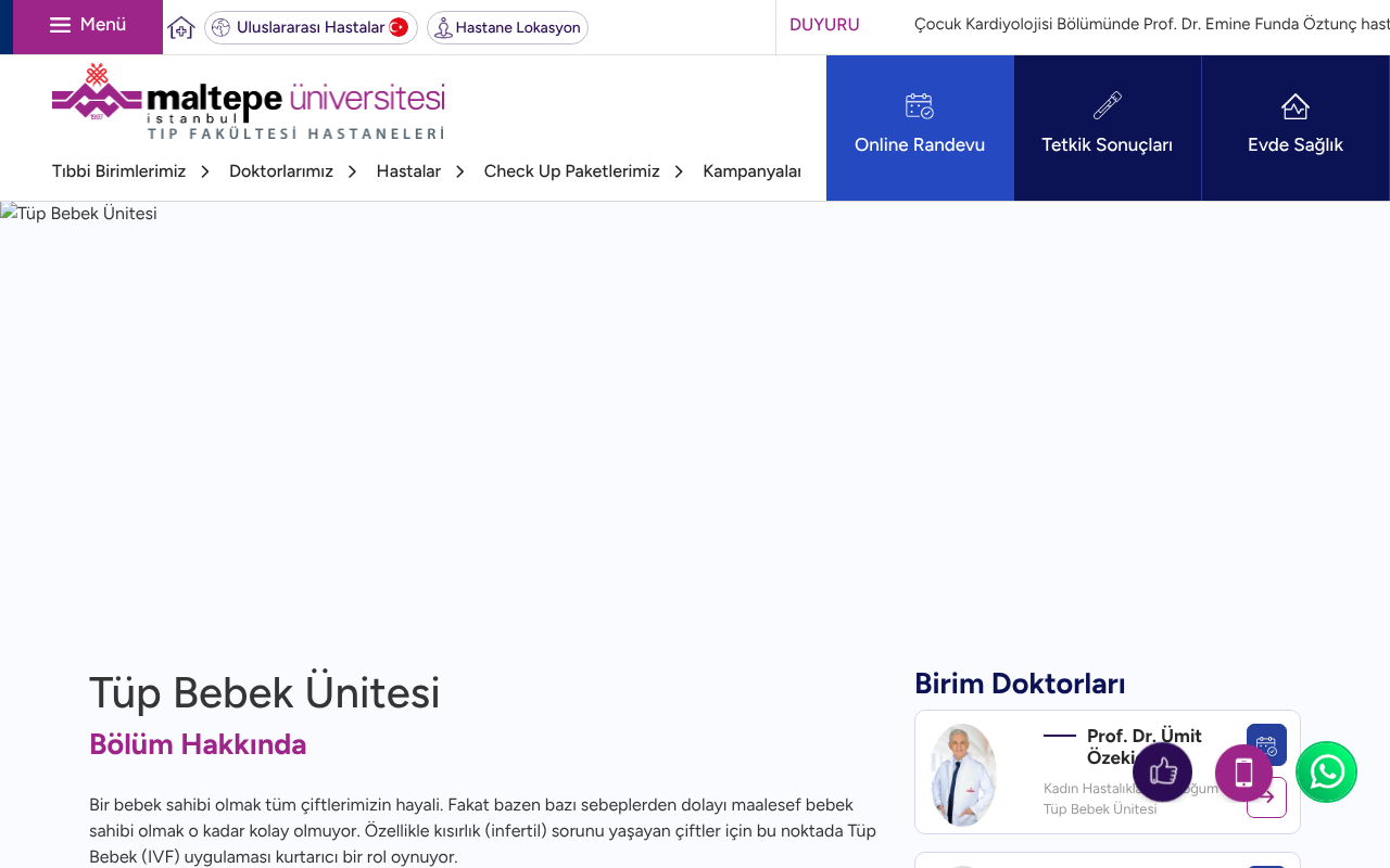 Maltepe Üniversitesi Tıp Fakültesi Hastanesi — Web Directory