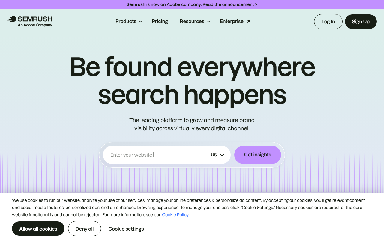 Semrush screenshot