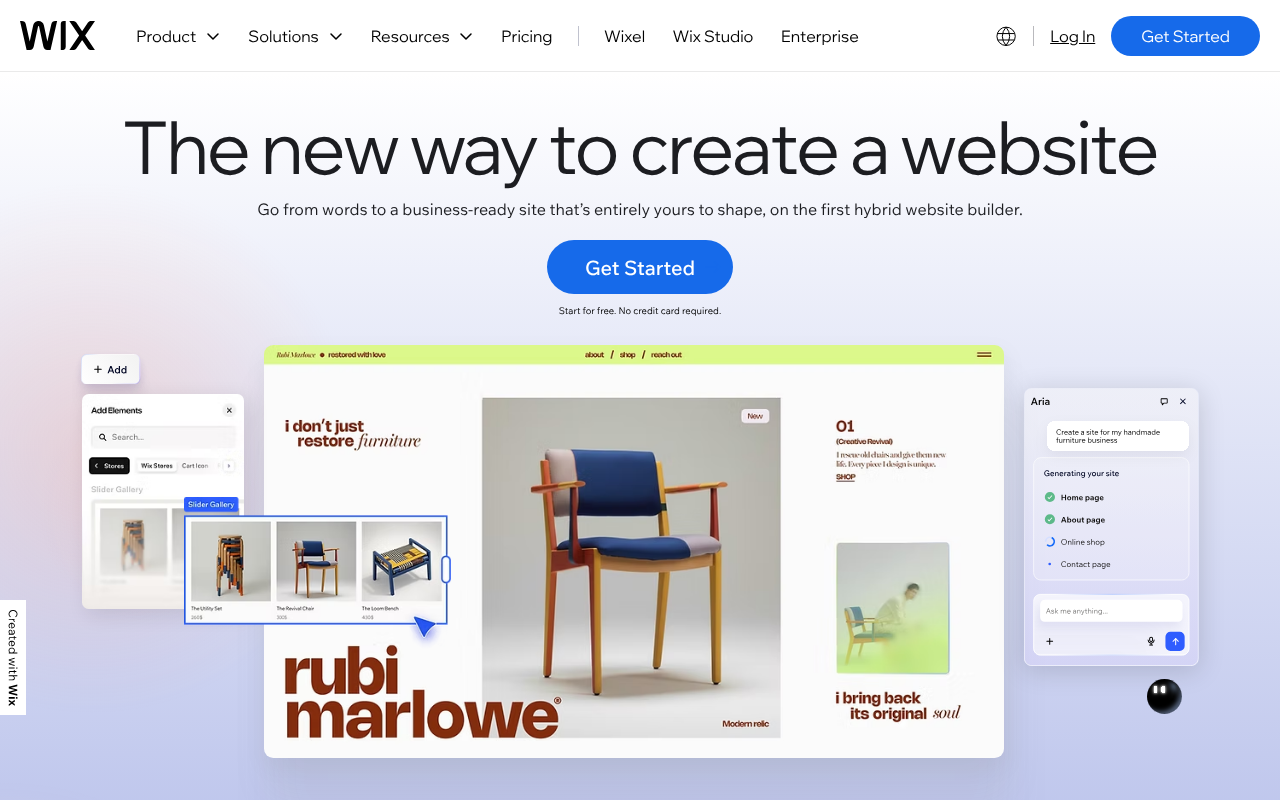 Wix screenshot