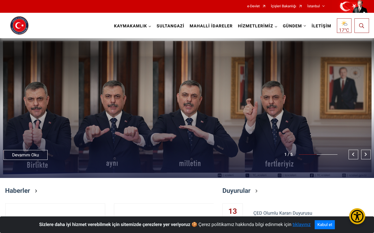 T.C. SULTANGAZİ KAYMAKAMLIĞI screenshot
