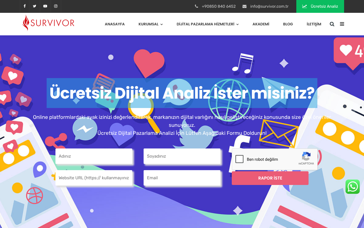 Survivor Dijital Pazarlama Ajansı screenshot