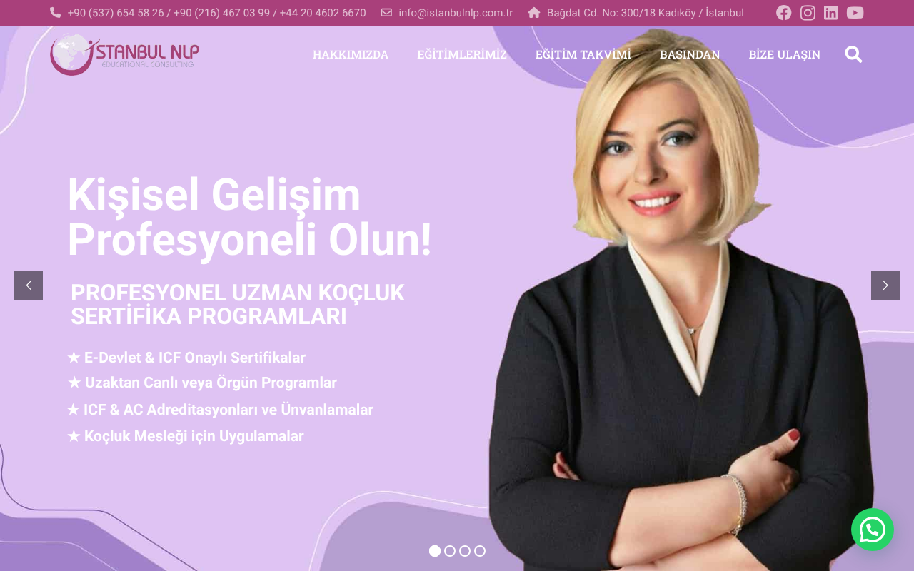 İstanbul NLP ® Koçluk Eğitimi ICF ve E-Devlet — Site Report