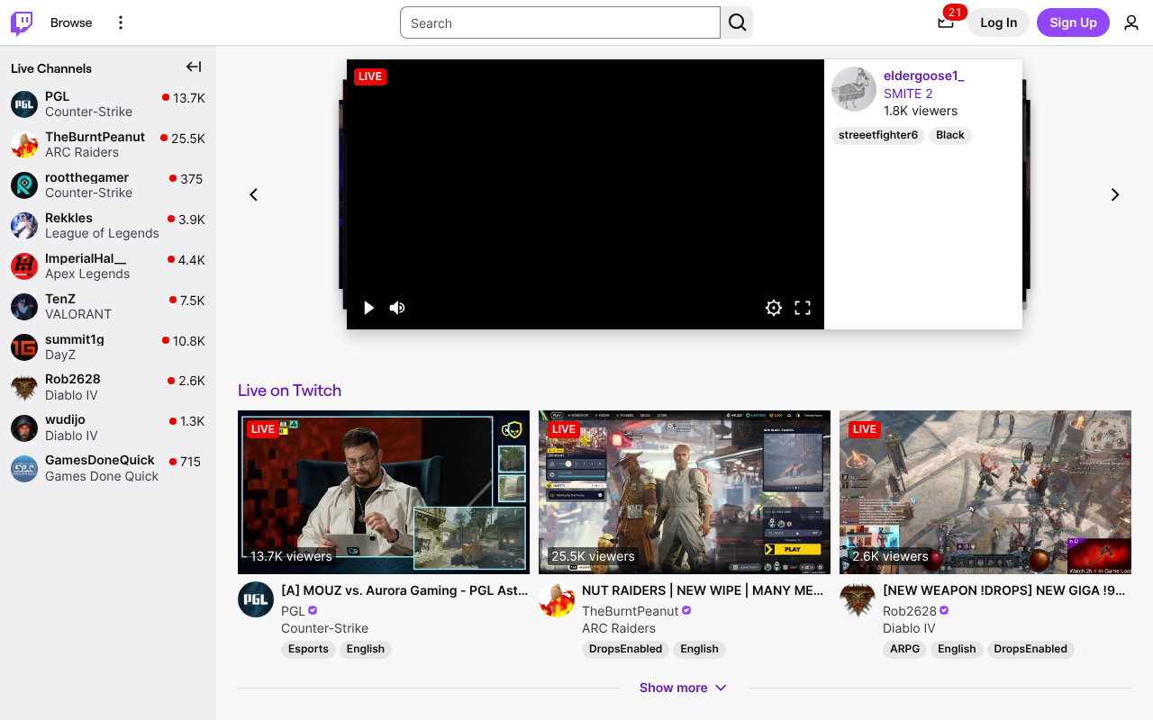 Twitch screenshot