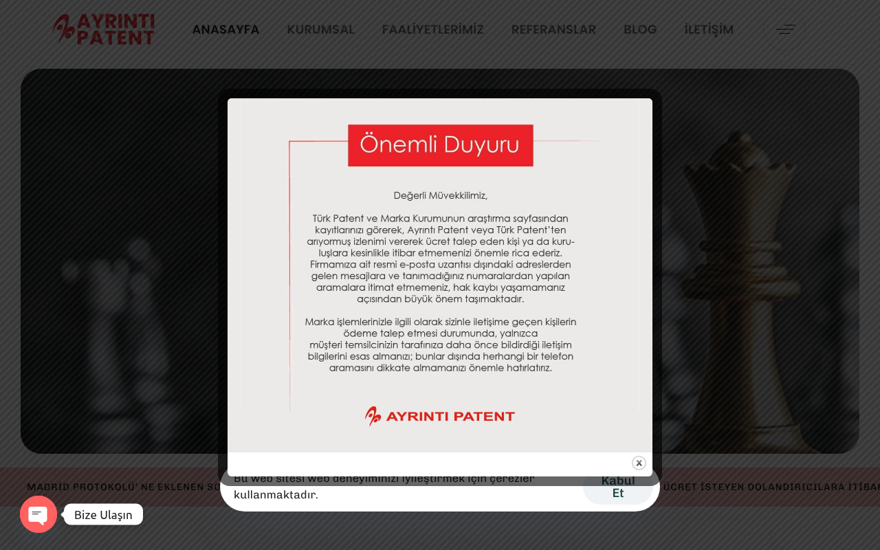 Ayrıntı Patent screenshot