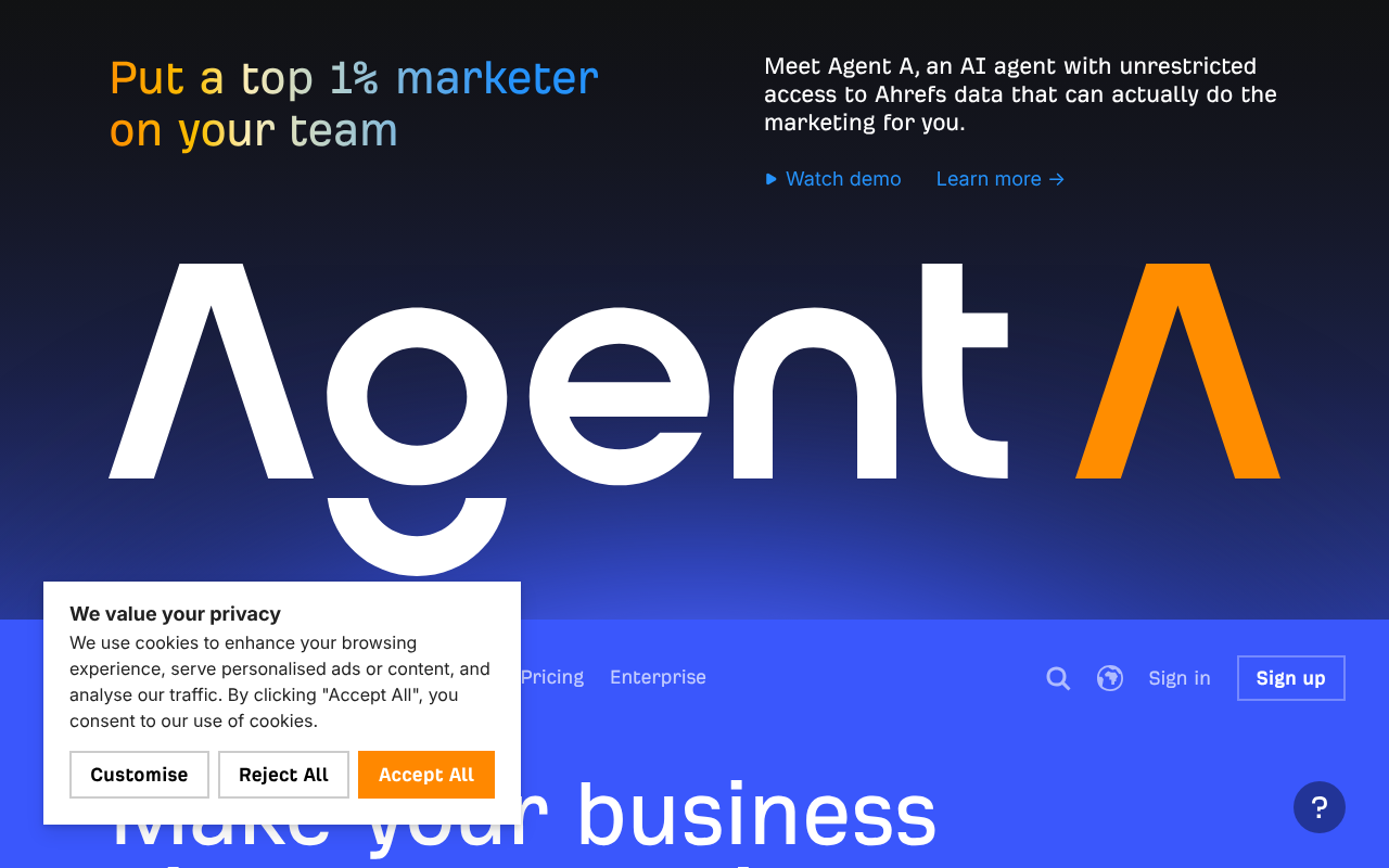 Ahrefs screenshot