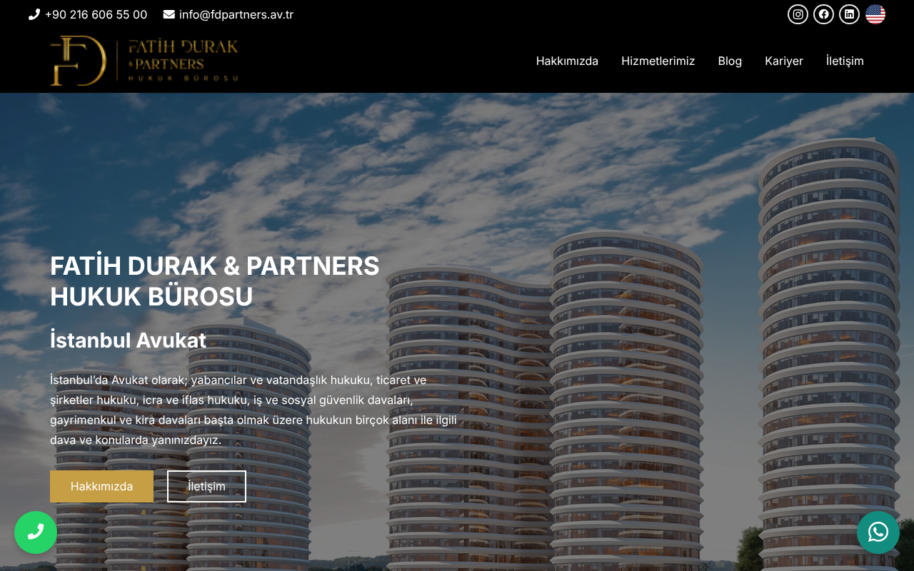 Fatih Durak &amp; Partners Hukuk Bürosu screenshot