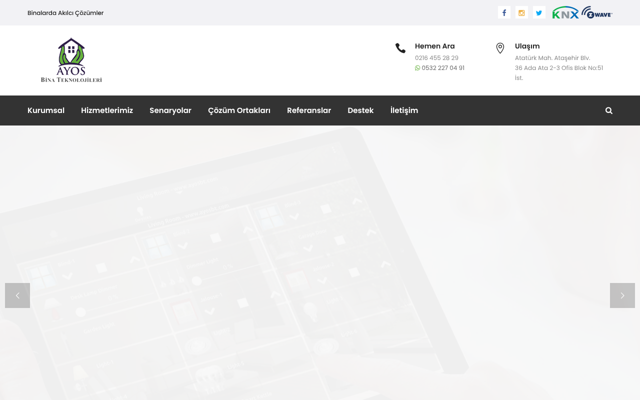 Ayos Bina Teknolojileri - Akıllı Bina ve Ev Otomasyon Sistemleri — Site Report