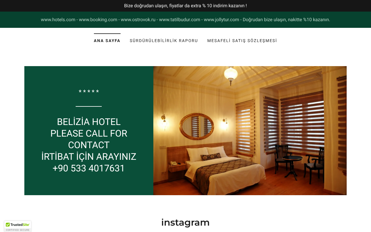 Belizia Hotel  Rezervasyon İçin Lütfen Arayınız — Web Directory