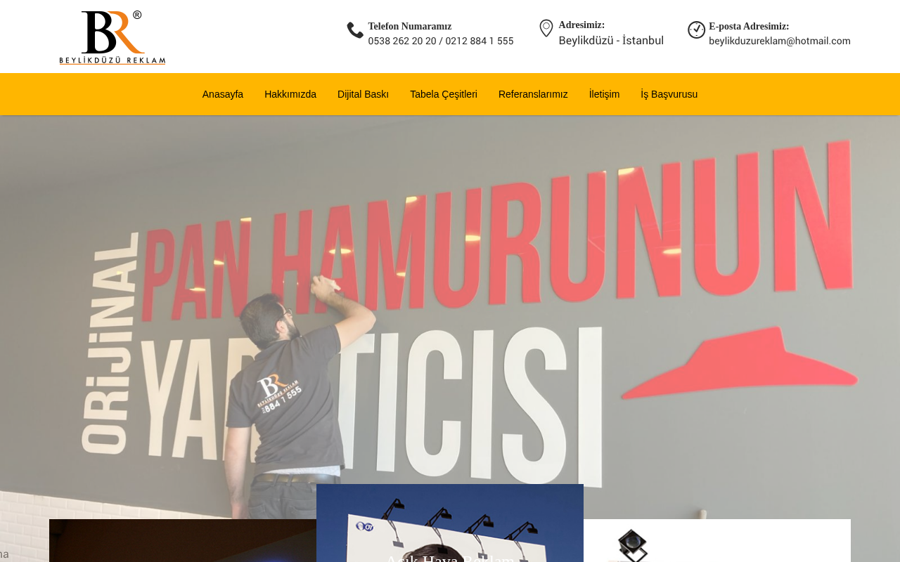 BEYLİKDÜZÜ REKLAM TABELA VE DİJİTAL BASKI MERKEZİ screenshot