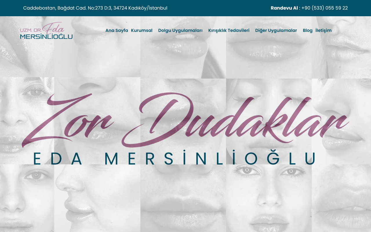 Uzm.Dr. Eda Mersinlioğlu: Dudak Dolgusu & Mezoterapi