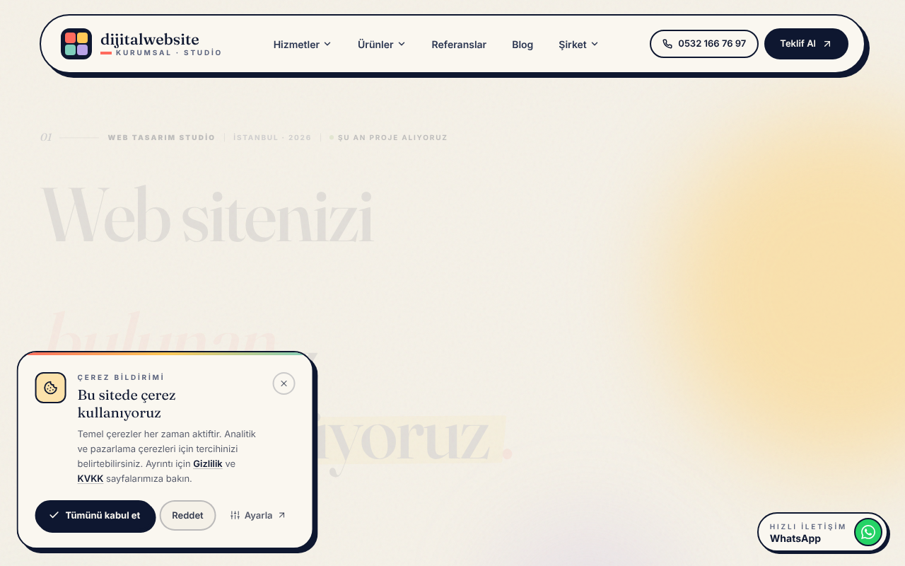 Dijital Website screenshot