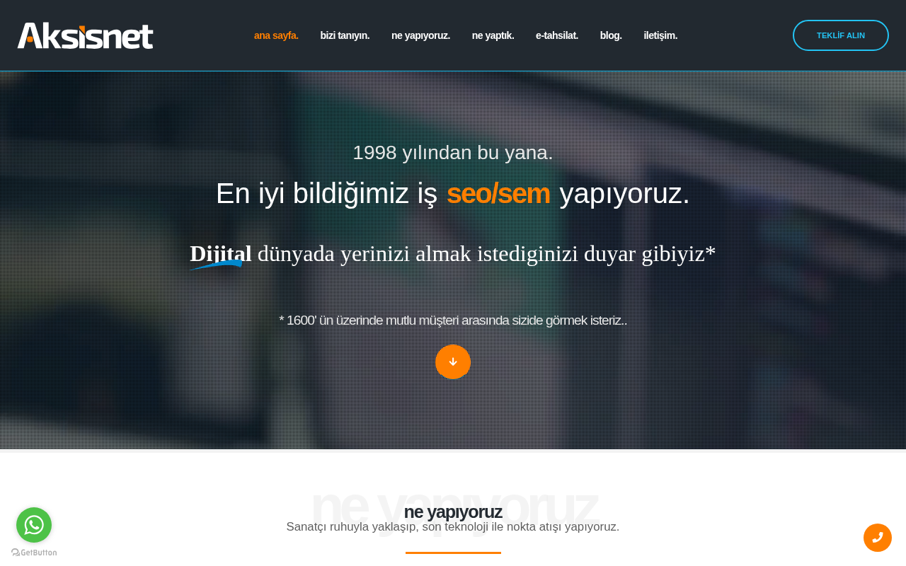 AKSİSNET ® Web Site Tasarım ve Yazılım screenshot