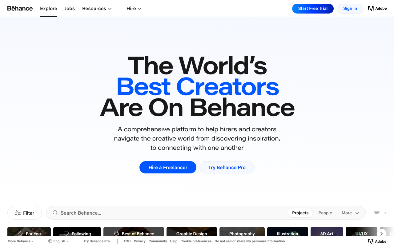 Behance screenshot